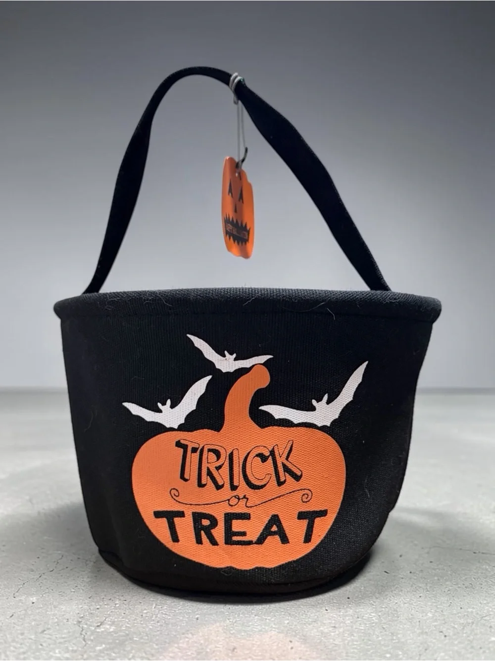 Halloween 'Trick or Treat' Black & Orange Candy Bucket